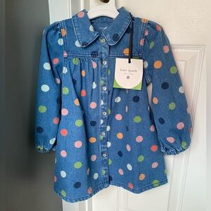 Kate Spade 
Polka Dot Denim Dress 
Comes from a Smoke free & Pet free Home